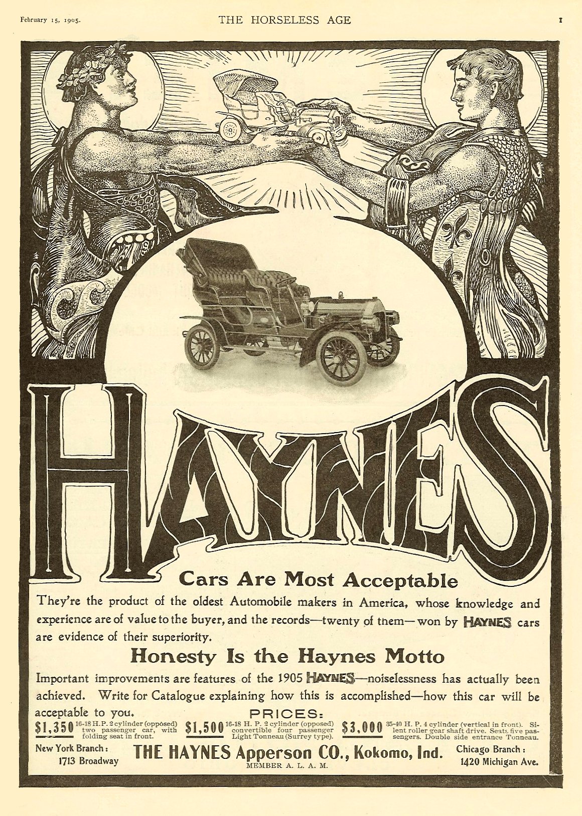 1905 Haynes-Apperson Auto Advertising